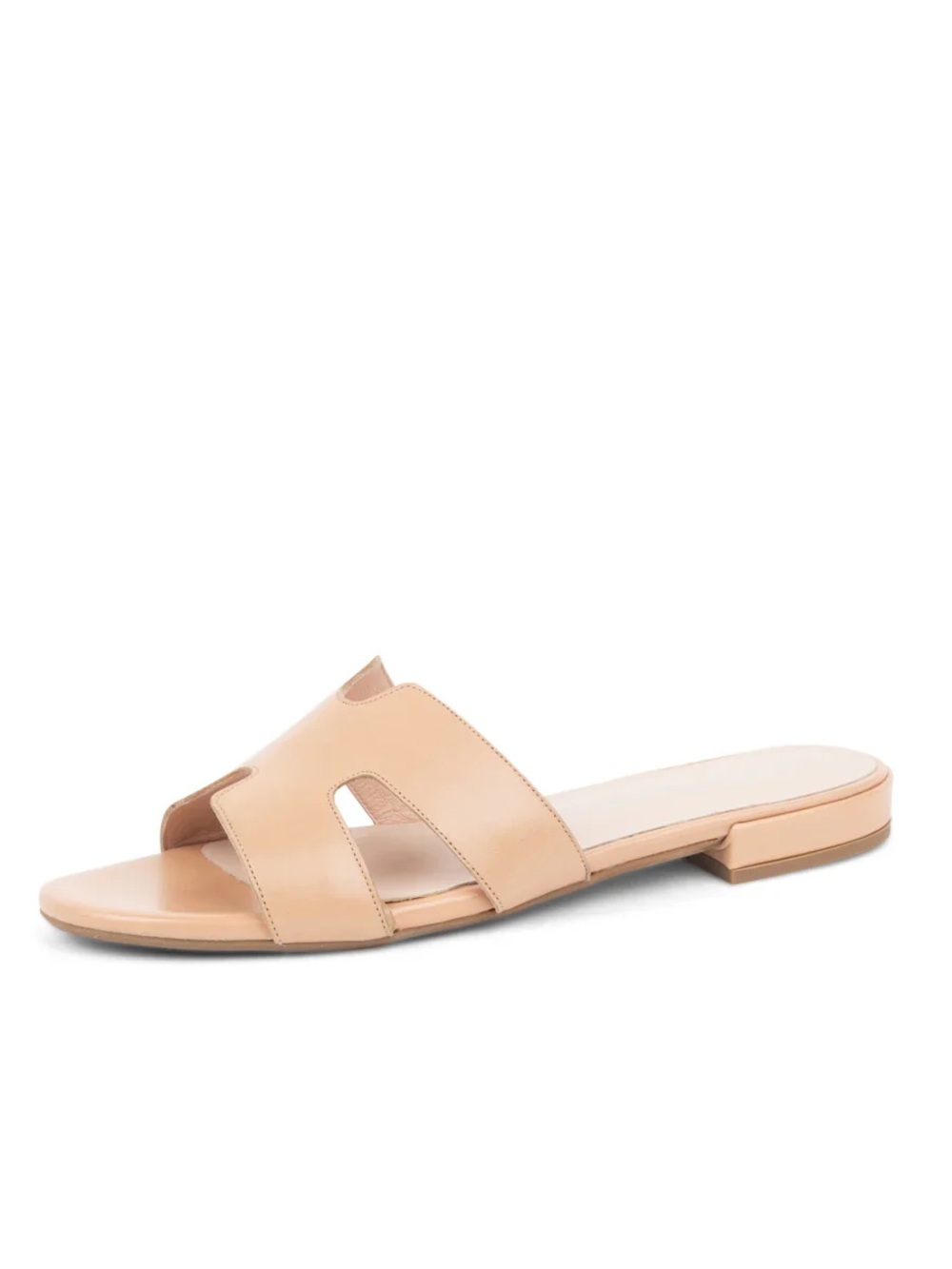 Patricia Green Nude Leather Slide Sandal